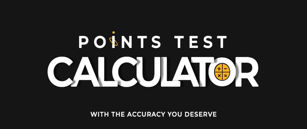 Points Test Calculator Pic